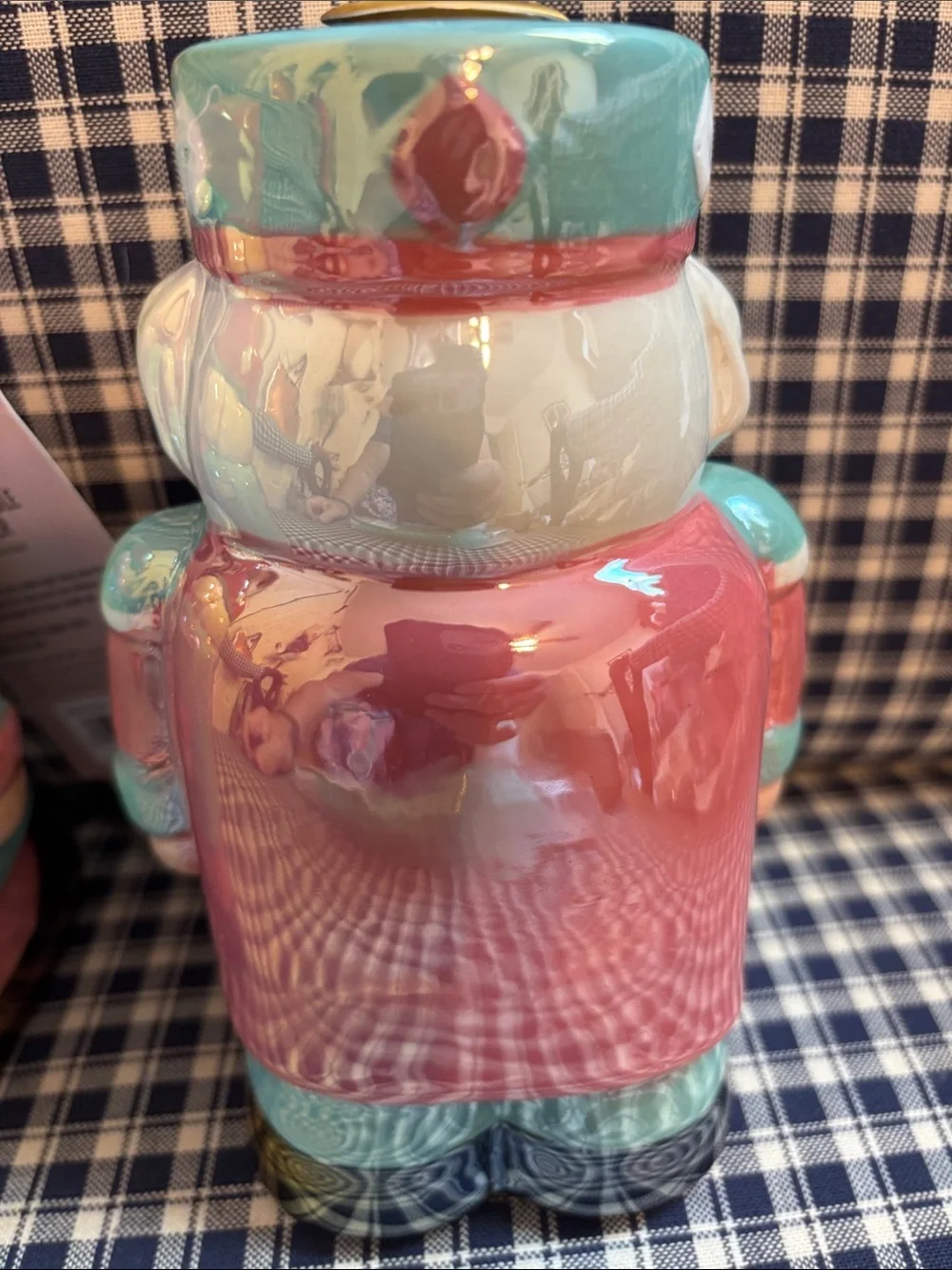 Martha Stewart Pastel Nutcracker Ceramic Candle Holders – Mint & Pink